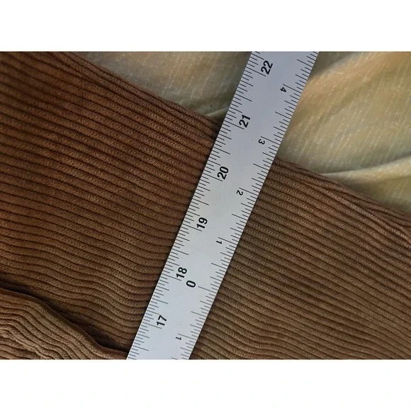 Ashley Sherpa Lined Corduroy Jacket Womens Small Brown Utility Button Front Coat - Picture 5 of 6